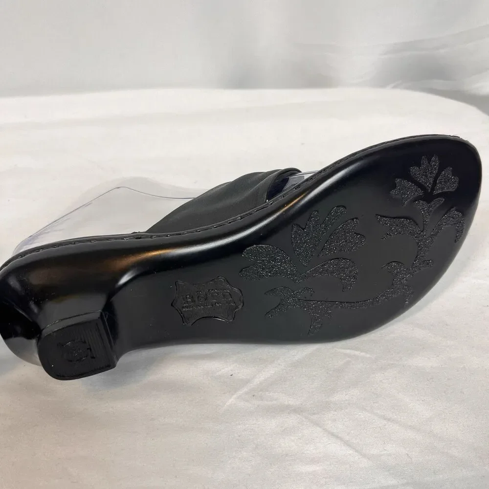 Born Børn Black Leather Thong Sandals Size 7 Comfort Boho Minimalist Chic